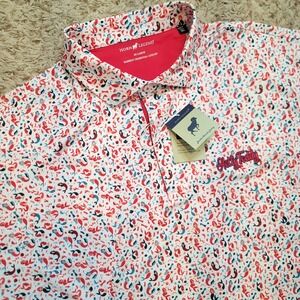 Horn Legend Polo Shirt Mens 3XL White Red Mermaid Hotty Toddy Bamboo Charcoal